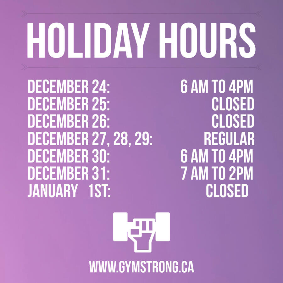 Holiday Hours